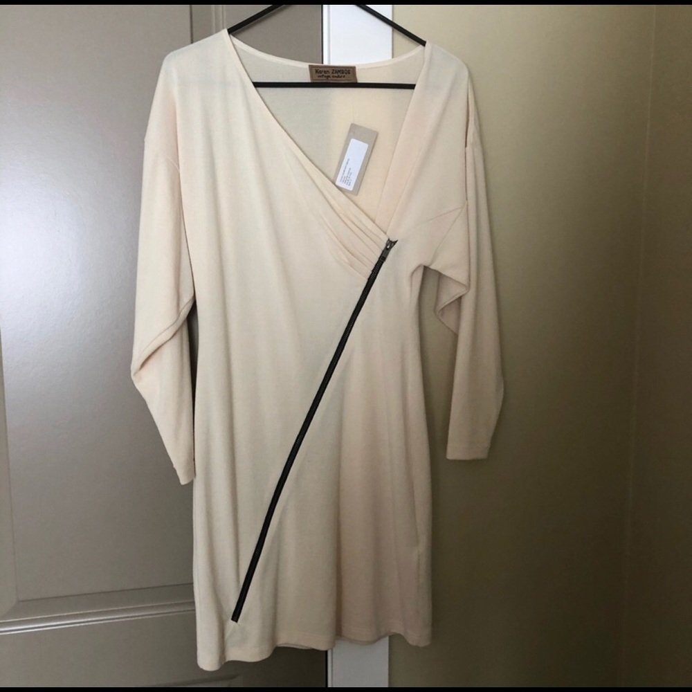 Karen Zambos Ivory Courtney Dress Size S and P